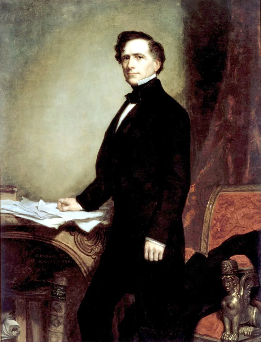 Official White House portrait of Franklin Pierce, painted by George Peter Alexander Healy in 1858
