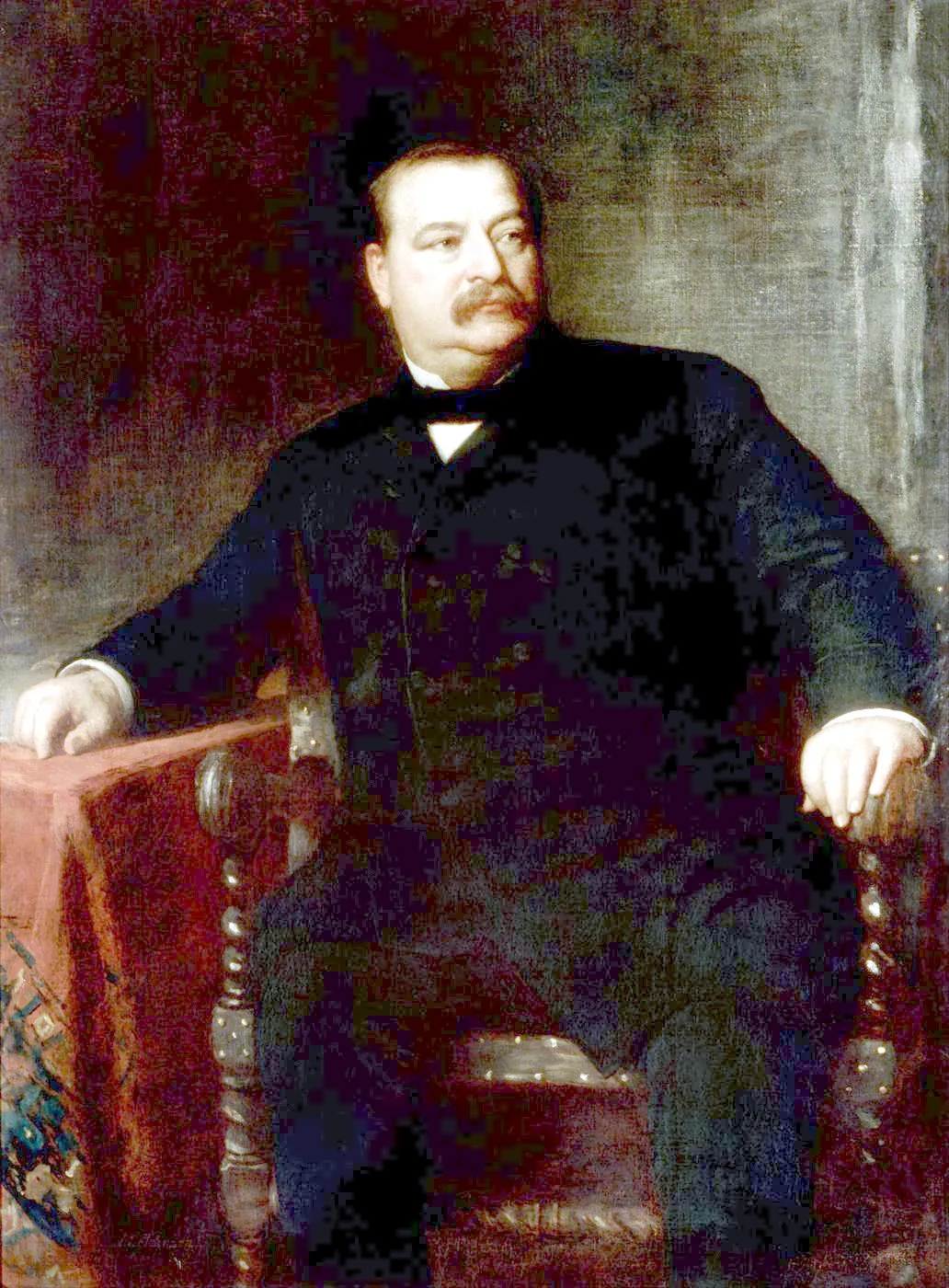 Official White House portrait of Grover Cleveland, painted by Eastman Johnson