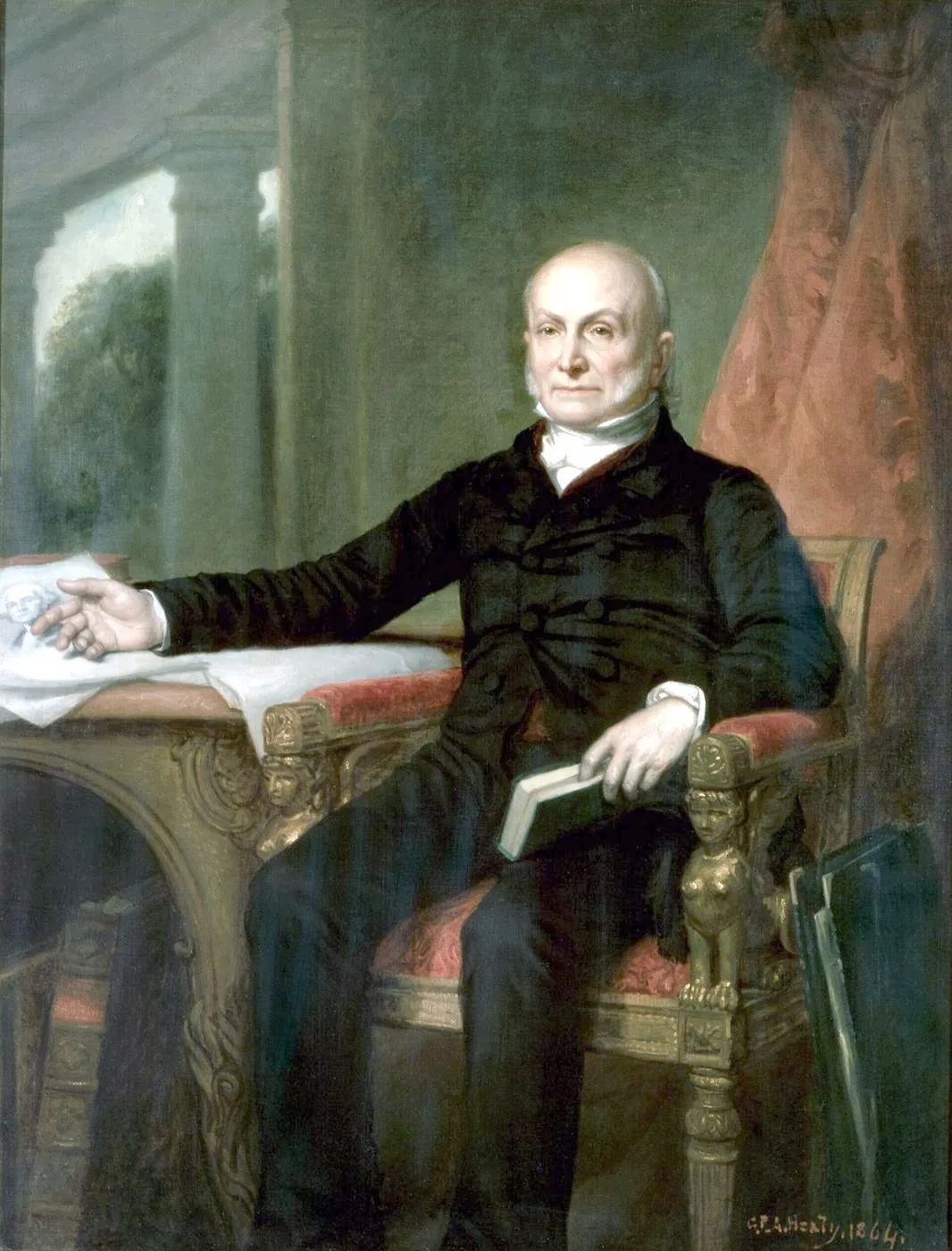 Official presidential portrait of John Quincy Adams, painted by George P. A. Healy