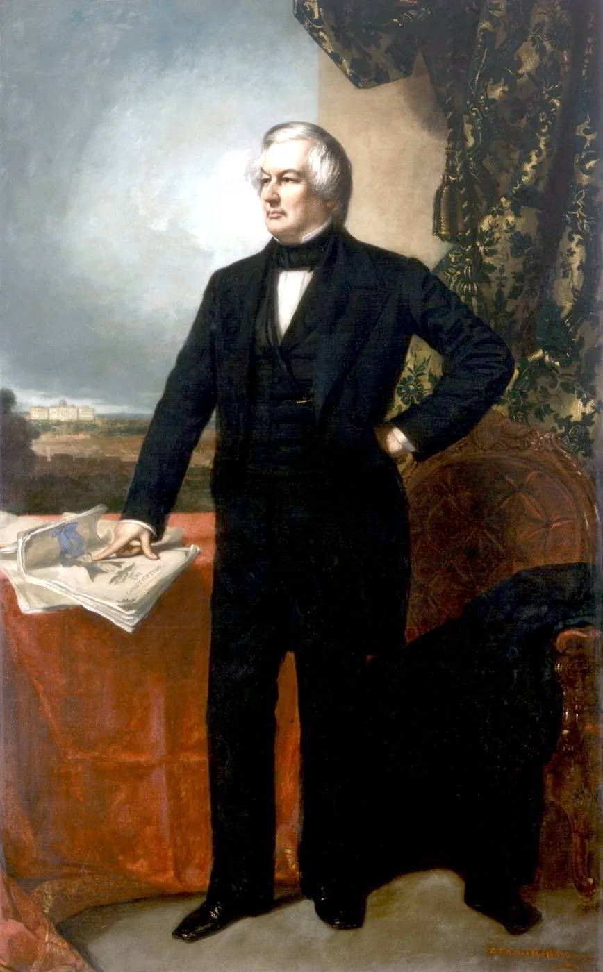 Official White House portrait of Millard Fillmore, painted by George P. A. Healy in 1857